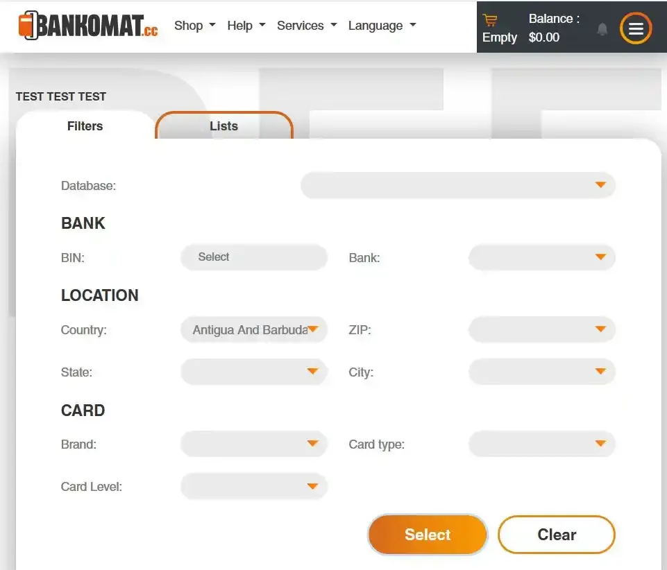 Bankomat.cc - General Darknet Card Shop