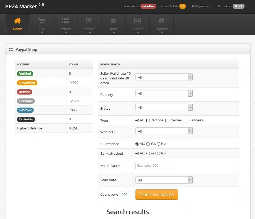 PP24 market - Darknet card shop and digital market