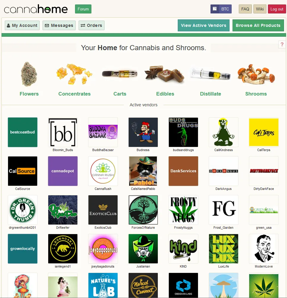 CannaHome - Darknet Market for Weed and Marijuana - dnstats..net