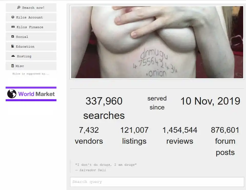 Kilos - Darknet Search Engine and Chipmixer