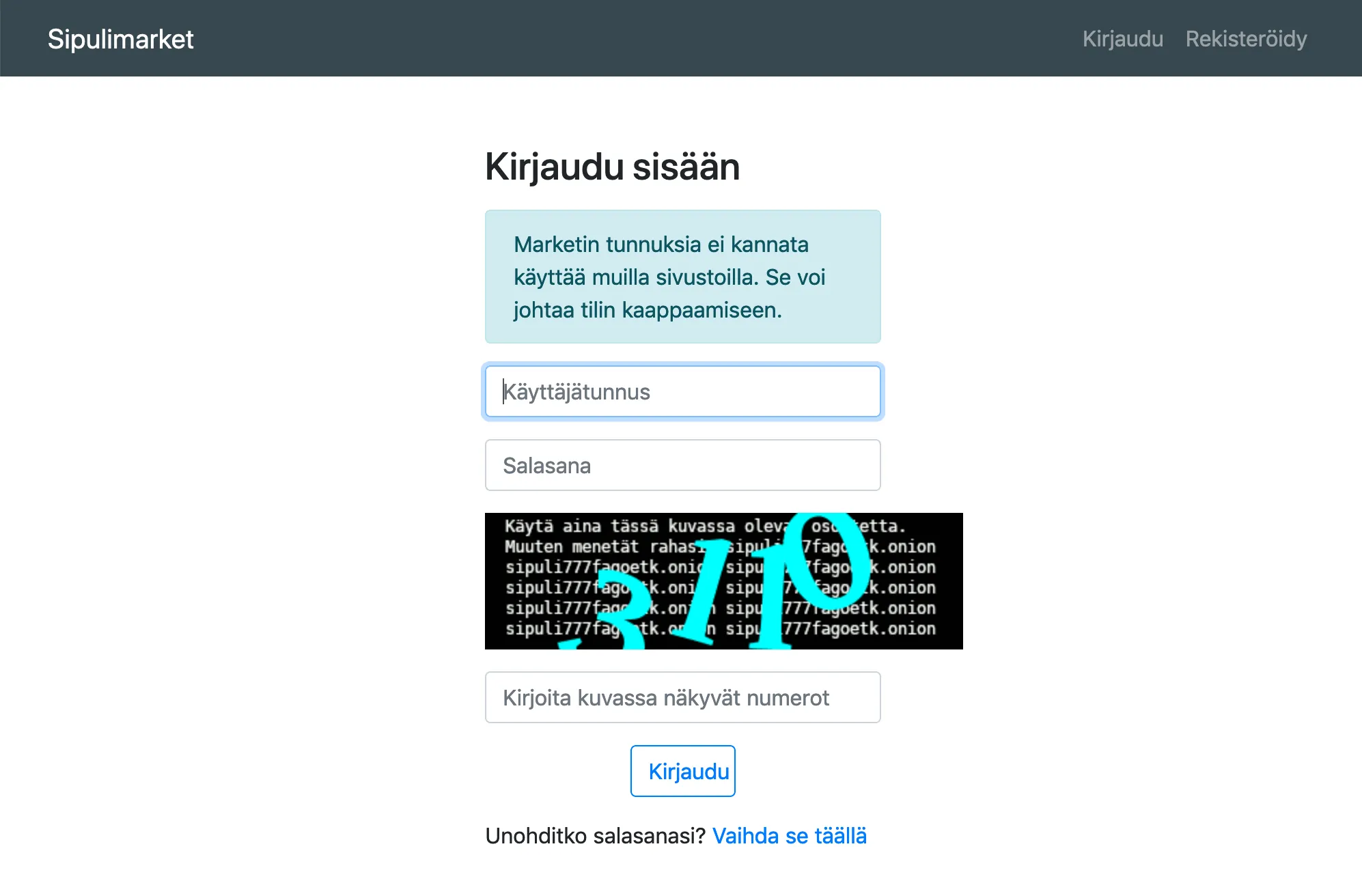 Sipulimarket - Finnish Darknet Market
